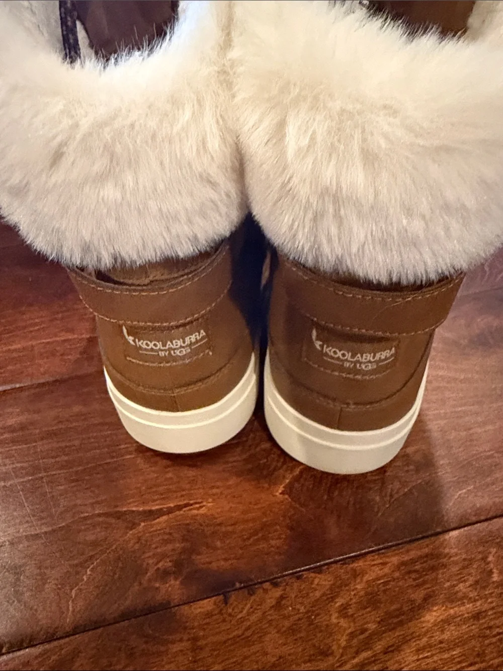 Koolaburra Brown Lace-Up Faux-Fur Collar Winter Boots - Picture 3 of 3
